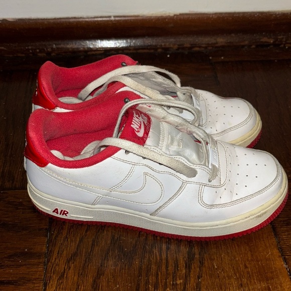 Nike Air Force 1's,  Red and White - Picture 2 of 9